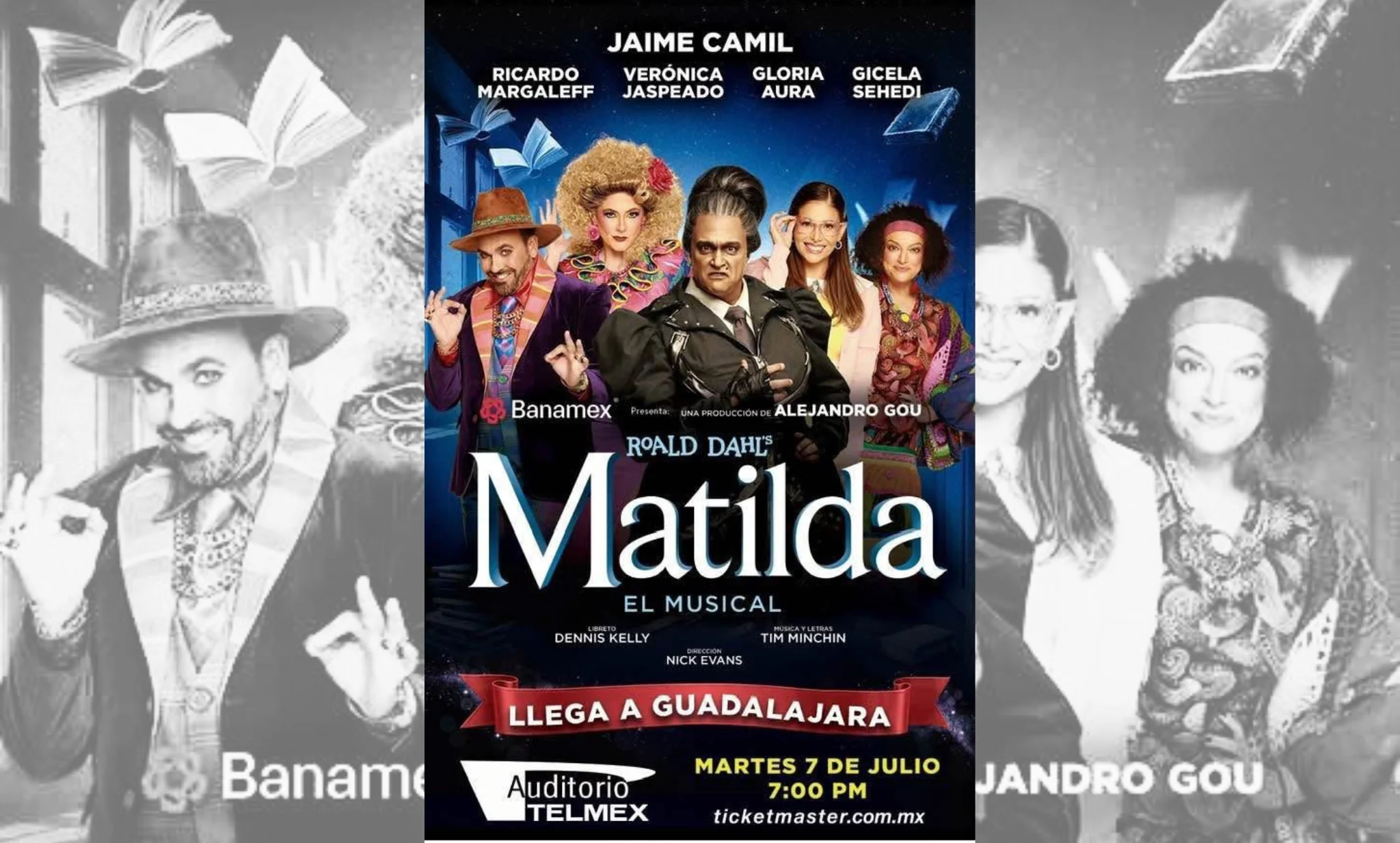 ¡De galán a pesadilla escolar! Jaime Camil se convierte en Tronchatoro para el estreno de Matilda El Musical en Guadalajara